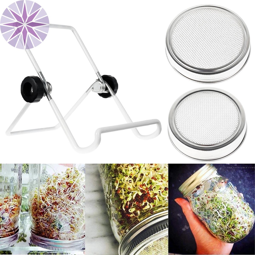 Sprouting Jar Lids Stainless Steel Seed Sprout Can Lid Wide Mouth Washable Sprouting Jar