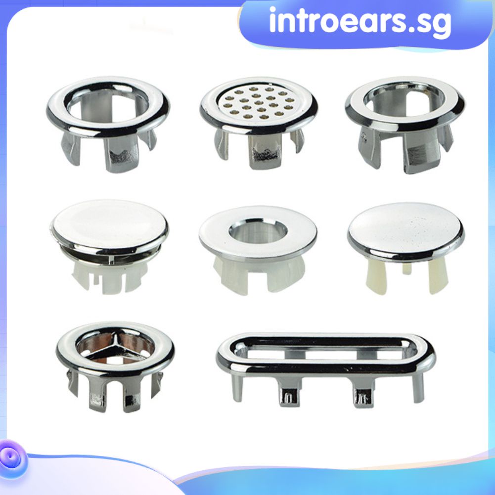 INTR Bathtub Sink Ring Overflow Cover Plastic Neat Decor Bathroom