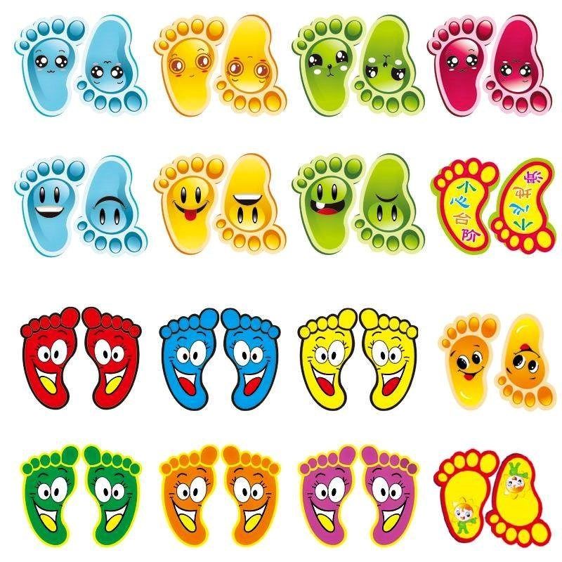 Stairs Steps Logo Stickers Floor Foot Board Small Footprints Floor ...