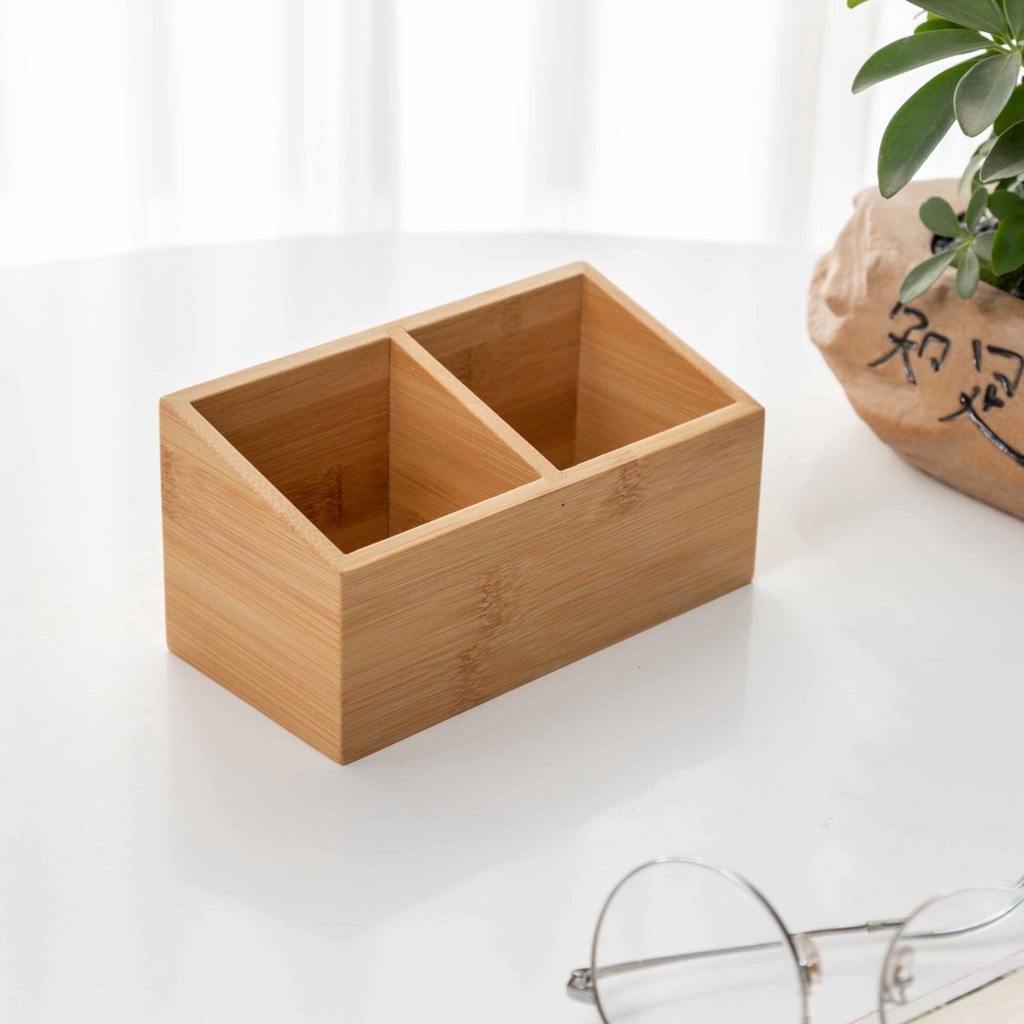 Bamboo Hotel Guest Room Special Tea Grid Coffee Sugar Bag Storage Box B ...