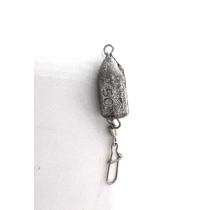 Timah pancing pemberat 15gr 30gr 50gr dengan Kili timah swivel - Gambar 4