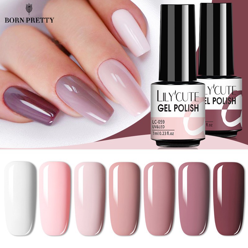 [Ready Stock] LILYCUTE Gel Nail Polish UV LED Nail Art Gel 7ml | Shopee ...