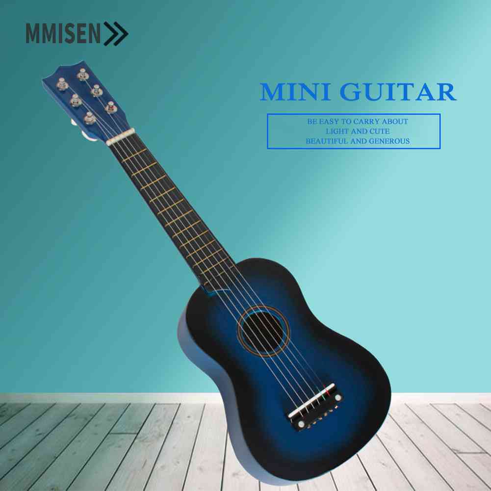 2021 UPGRADE 3 Colors 21 inch Portable Mini Guitar 6 Strings Ukulele