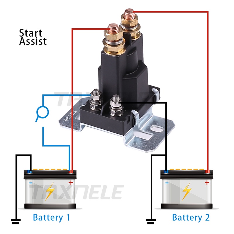 High Current Relay 500A 12V/24V Dual Battery Start relay Large Current Car Power Switch,Starting