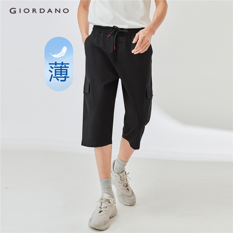 Mens elastic deals cargo shorts