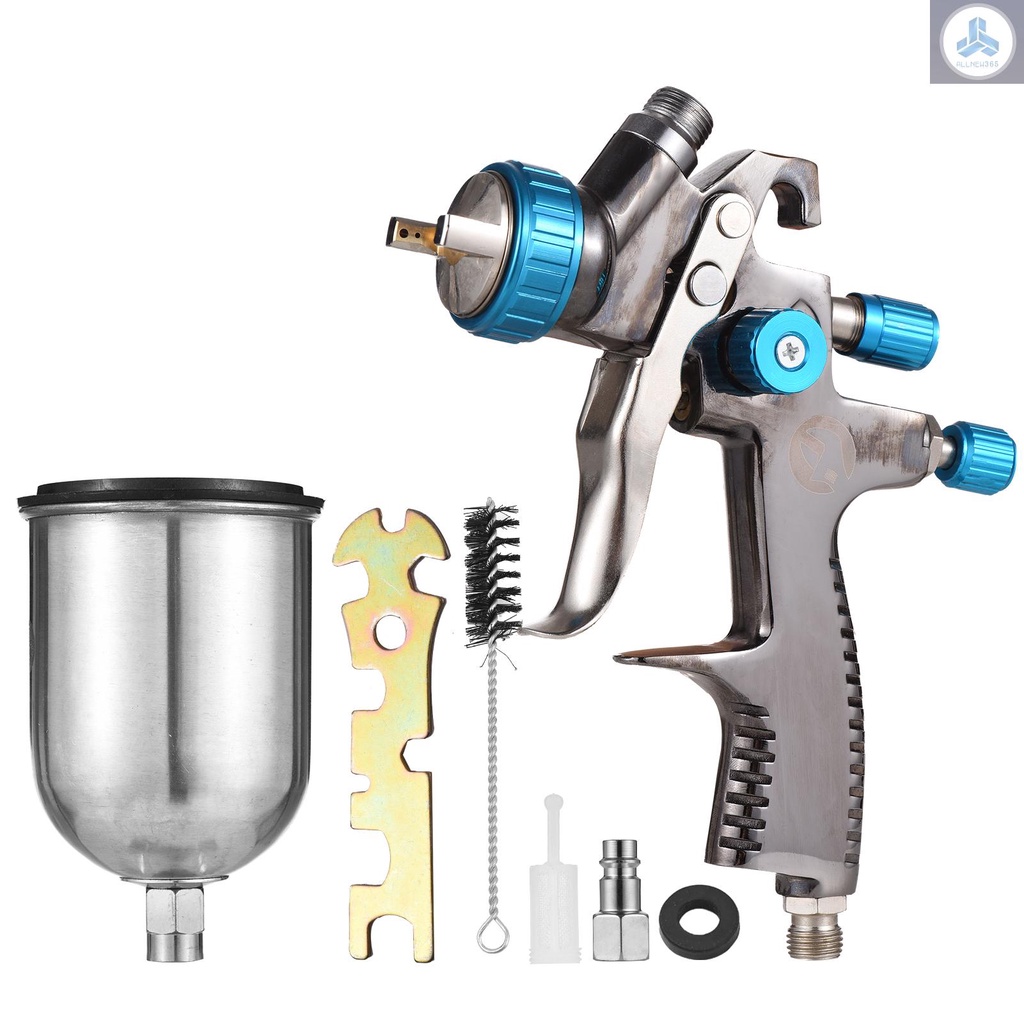 LVLP Gravity Feed Air Spray Gun Mini Paint Spraying Gun Kit 1.4mm Nozzle 600ml Fluid Cup Air