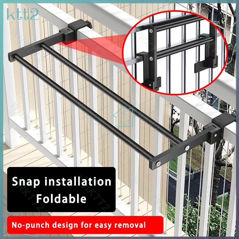 Balcony drying rack security window guardrail drying gods outside the ...