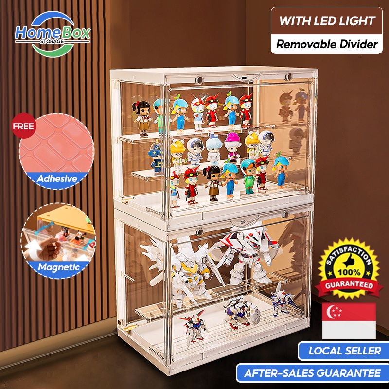 LED Light Popmart Display Box Acrylic Display Case Blind Box Figurine