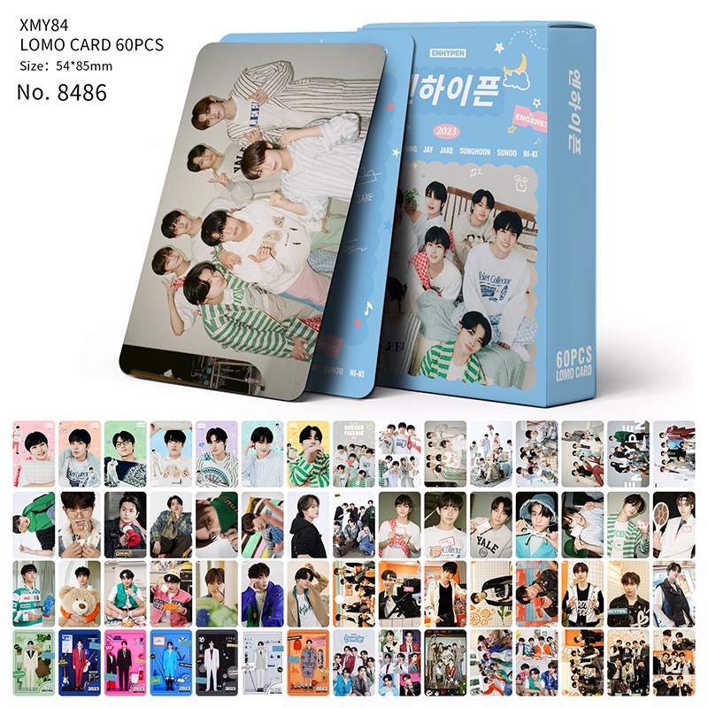 Enhypen 2023 Ggu Ggu Package Photocard Enhypen Manifesto Day 1 Double Sided Lomo Card 60pcs 5984