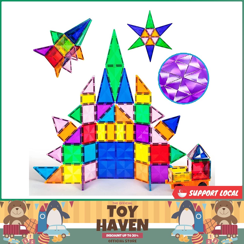 [sgstock] PicassoTiles 80 Piece Magnetic Building Block Construction ...