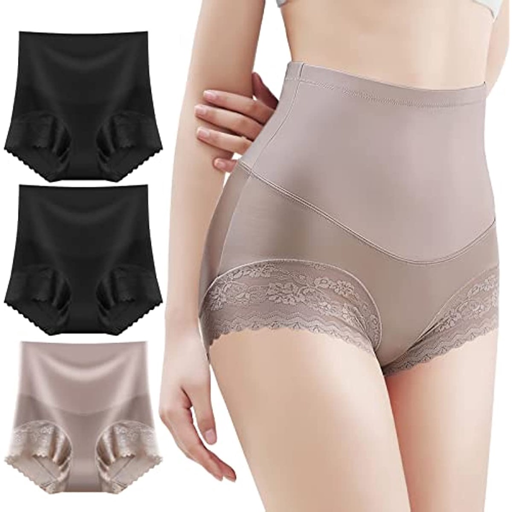 High Waist Shapewear for Women Tummy Control Shaping Short Panty Slip Lace  Thigh Slimmer Skim Under Dress