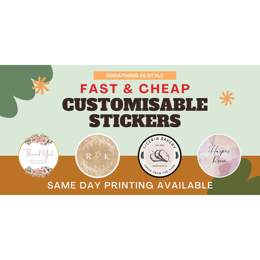 🇸🇬 SG SELLER 🇸🇬 CHEAP & FAST CUSTOMISED STICKER PRINT LABEL PRINTING