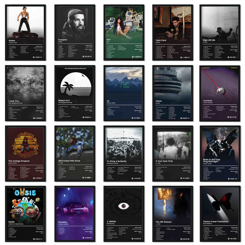 Nordic pop music album cover poster rapper Kanye Rabbit Hip-hop band ...