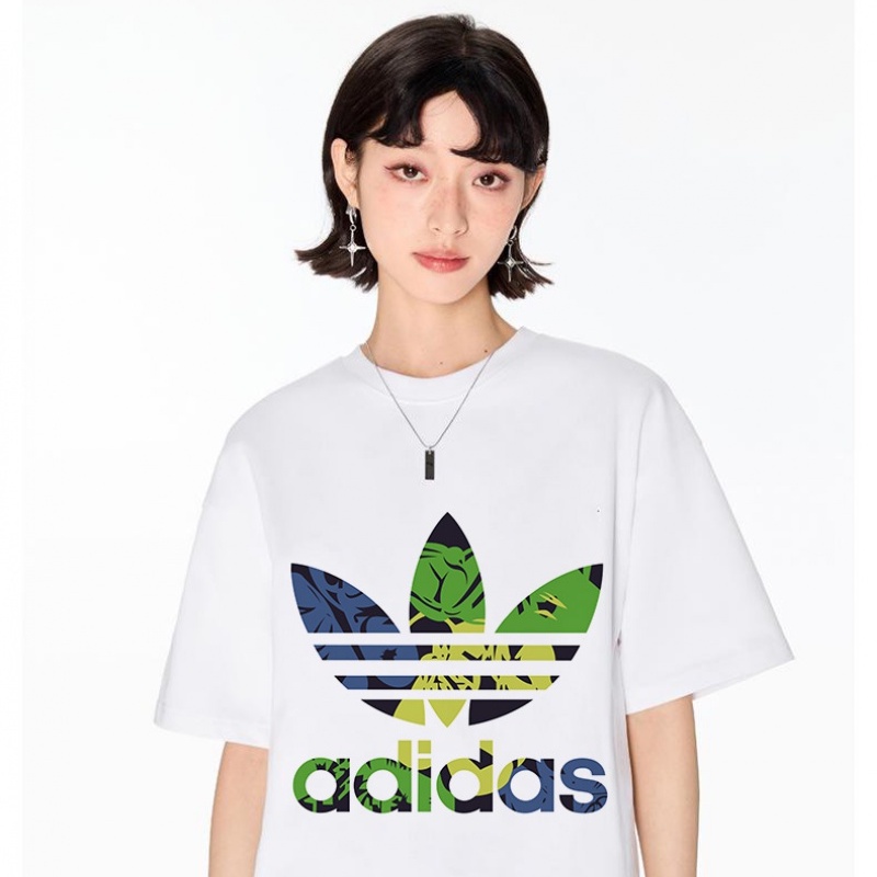 S-3XL) AD Women's T-shirt Korean T-shirt Loose T-shirt 100% Cotton T-shirt Top Summer Round Neck Sports T-shirt High Quality Print T-shirt Top