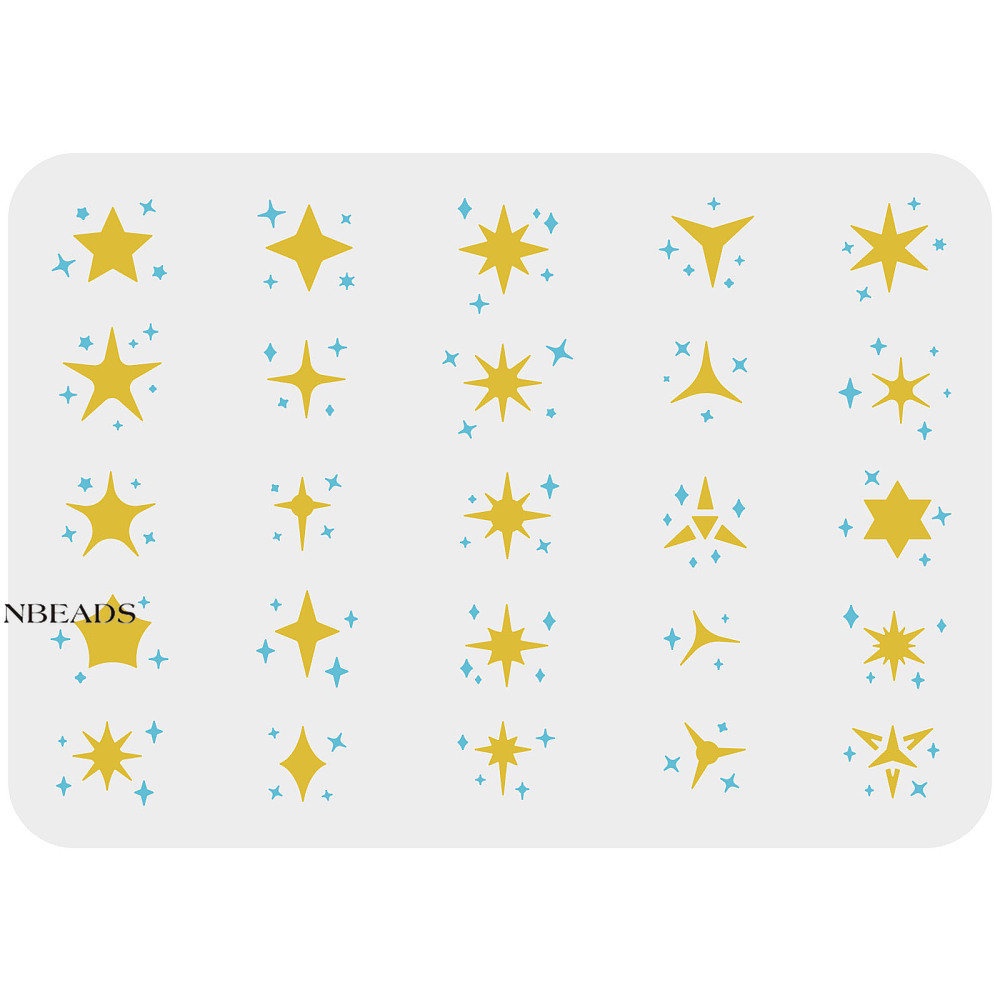 1pc Stars Stencil Template 29.7x21cm Twinkle Stars Stencils Plastic