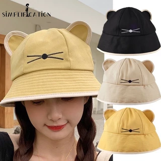 Spring Cute Cat Bucket Hat for Unisex Cool Animals Cats Fisherman