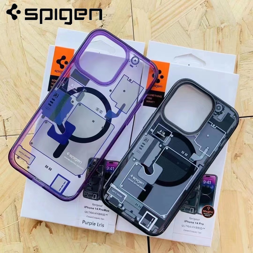 SPIGEN Ultra Hybrid Zero One MagFit Frosted Case for iPhone 14 Pro Max/14 Plus/13 Pro/13 Pro Max/12 Pro Magnetic iPhone Case