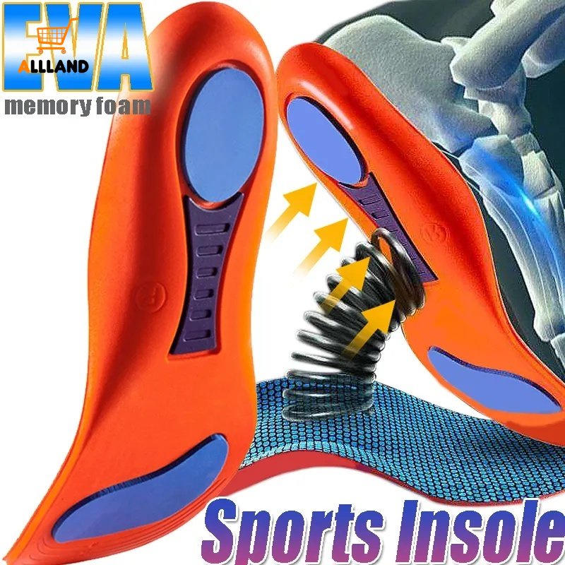 1Pair Men Women's Elasticity EVA Memory Foam Insoles/ Shock-absorbing ...