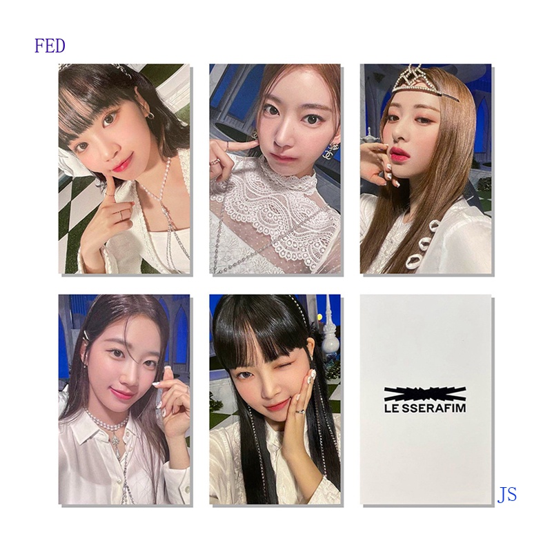 Fed Kpop Idol 5pcs Set Lomo Card Le Sserafim Fearless Postcard Album 