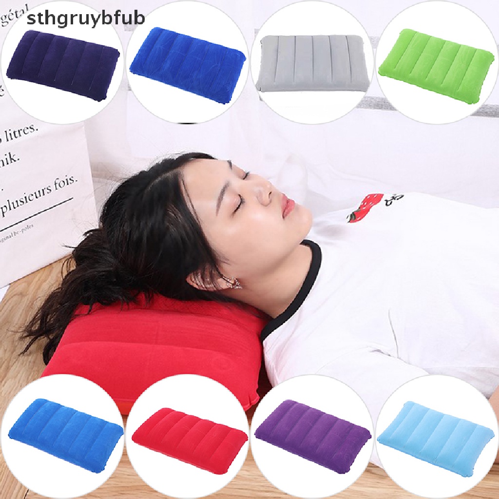 STHB 47*30cm Portable Folding Air Inflatable Pillow Outdoor Travel Home