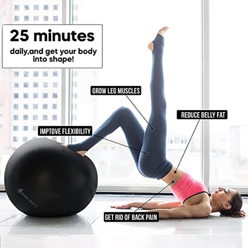 ExerciseBall Chair 65cm Yoga Ball Stability Ring. For