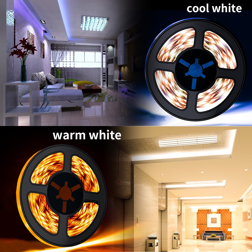 USB Cable Length 1M 5V LED Strip Light 2M 3M 4M 5M Tape 2835 SMD Ribbon ...