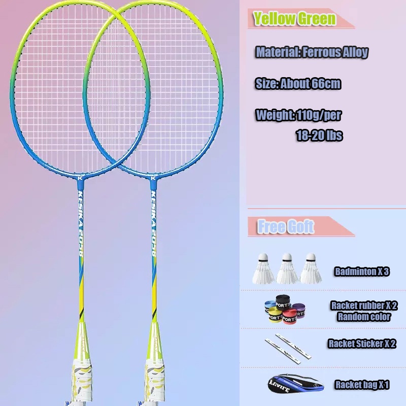 [Free Gift]G4 Unbreakable Lightweight Badminton Racket Couple Alloy ...