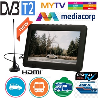  14 Inch Portable Digital Television, Widescreen ATSC 1080P HD  Video Player TFT LED TV Built-in Rechargeable Battery Support HDMI, SD,  MMC, USB, VGA for Car, Outdoor or Home Kitchen