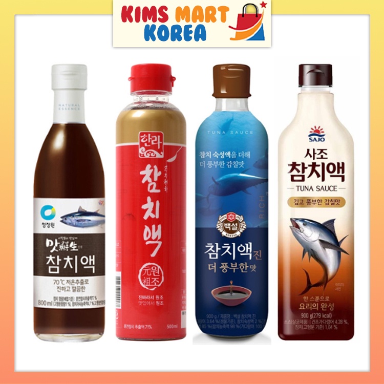 Korean Tuna Fish Sauce for Deep, Savory Flavor Chungjungone, Sajo, Halla, Dongwon, Beksul 500