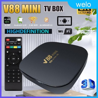 Boîtier Smart TV V88 Mini, Android 12, WIFI 2.4G, 4K – 16/256Go