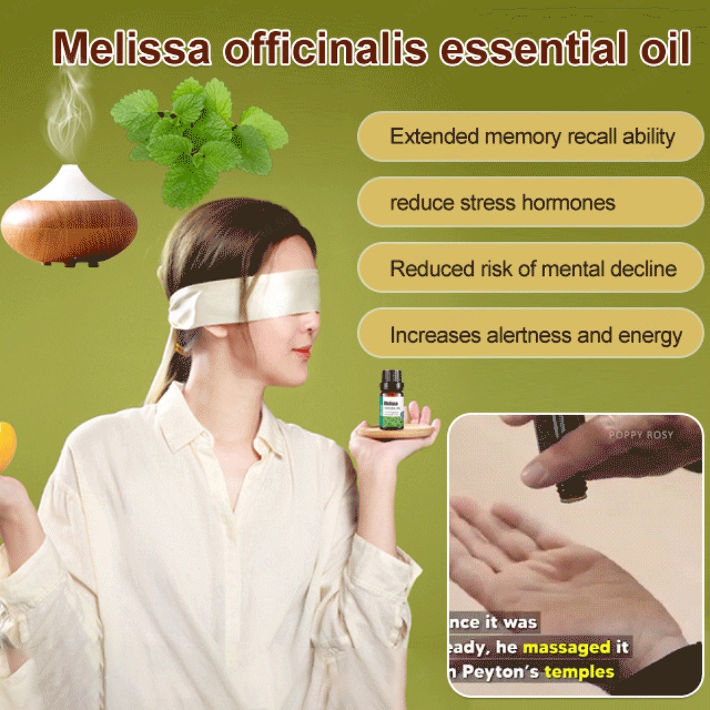Greenwood Essential Olio Essenziale Puro Di Melissa (Melissa Officinalis) - 30 Ml - Distillazione A Vapore - Grado Terapeutico
