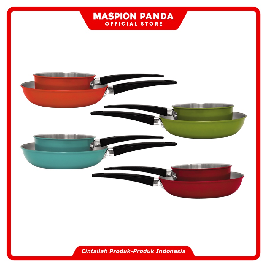 Maspion Alat Masak set Stainless Steel Colouris SET 14/20 cm - Gambar 2