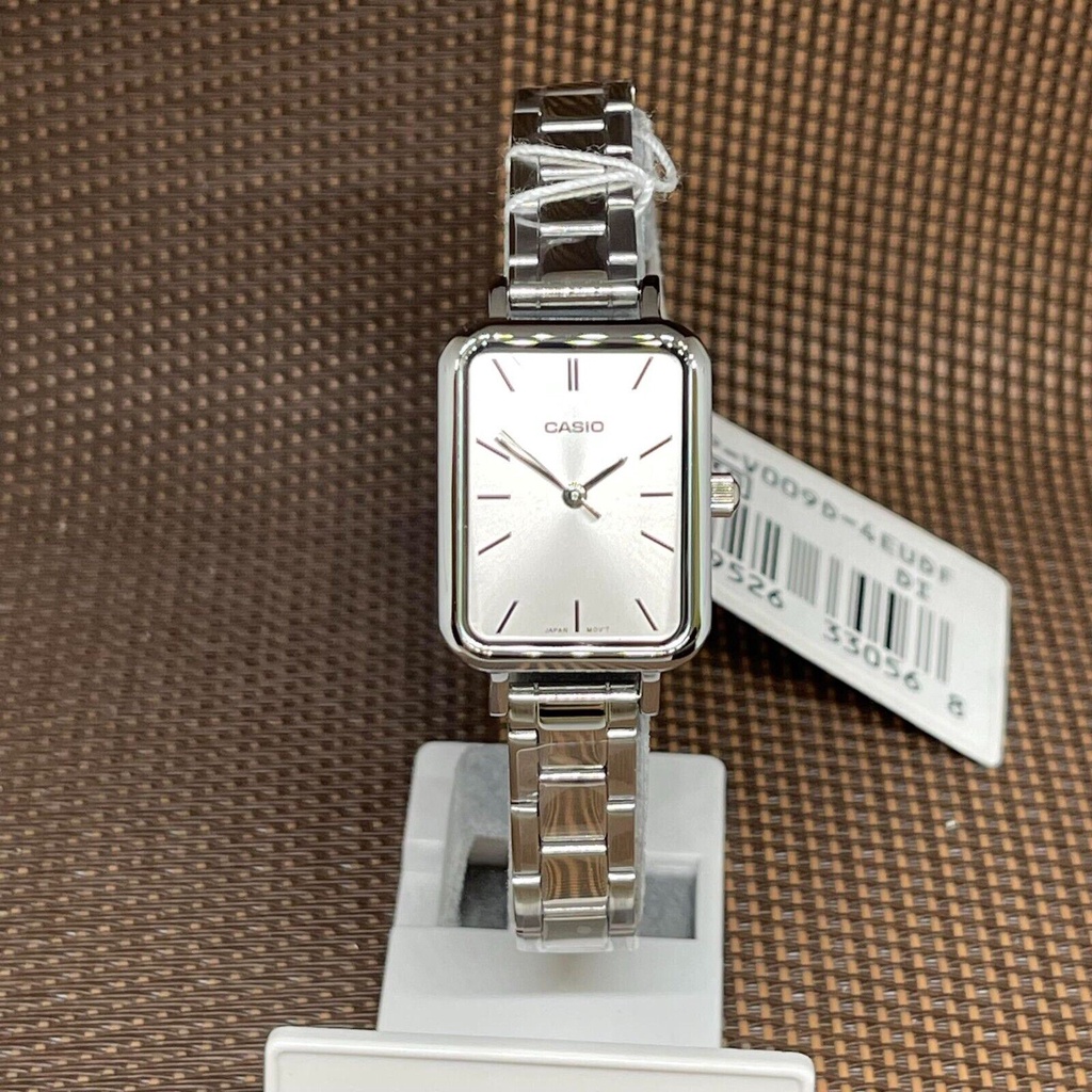 Casio LTP-V009D-4E Pink Dial Analog Quartz Rectangle Ladies Casual ...