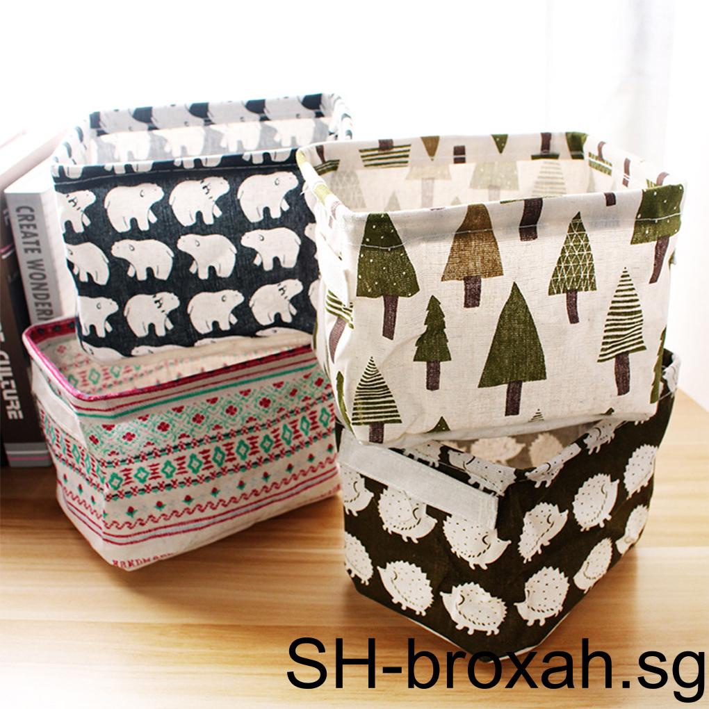 Foldable Table Linen Storage Bin Closet Container Organizer Fabric
