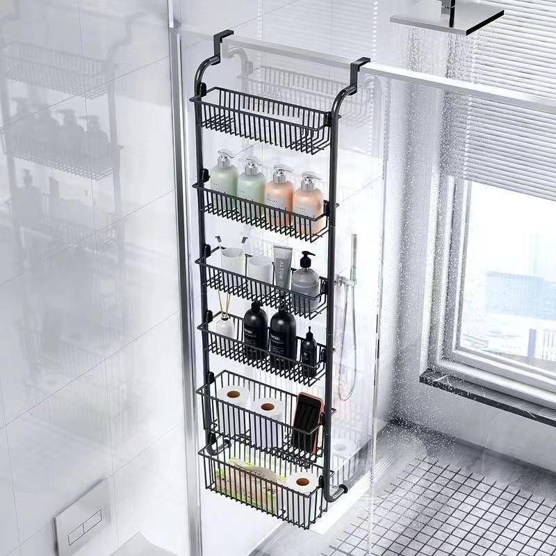 Bathroom Storage Rack Behind door hanging rack Hanger Layer Kitchen ...