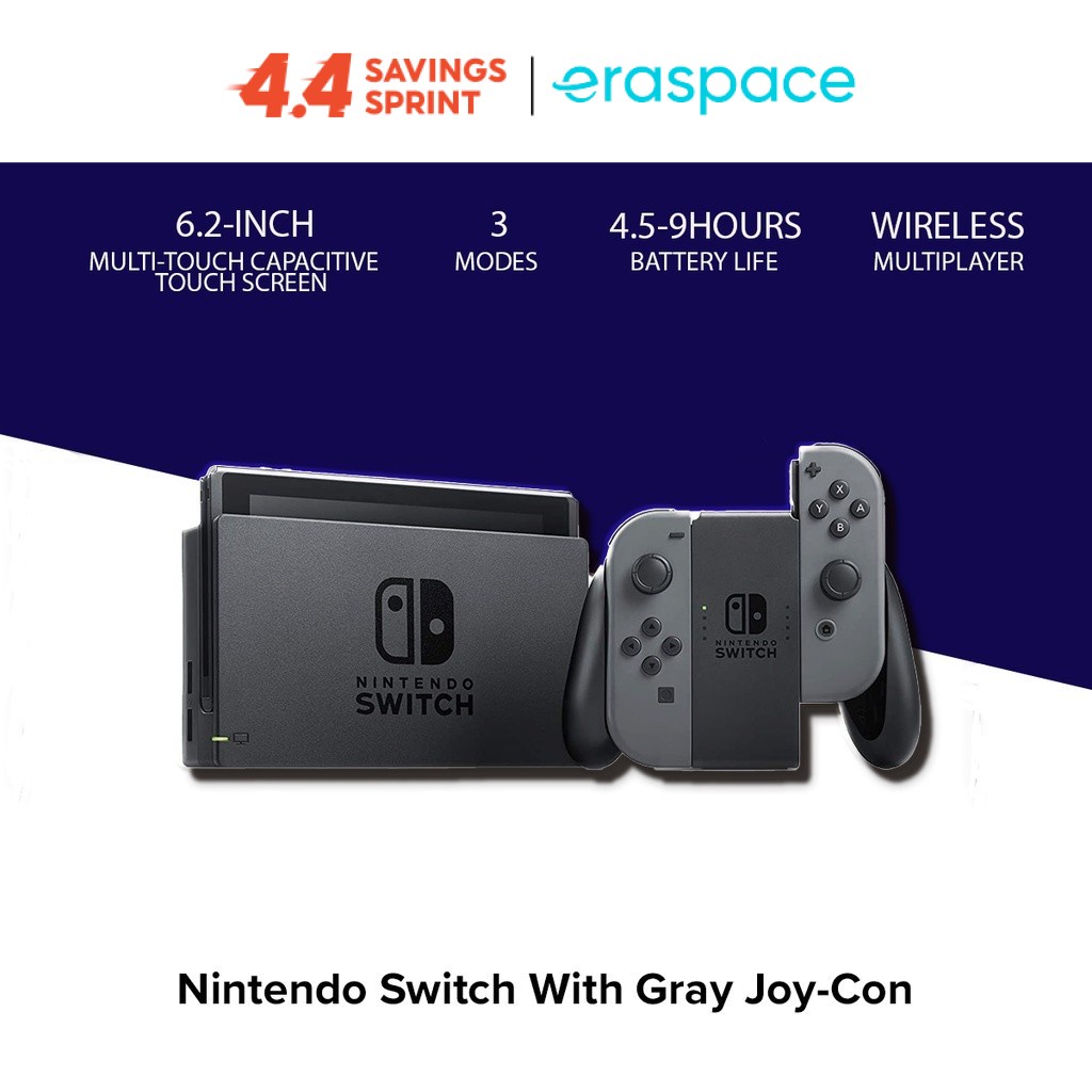 Nintendo Switch With Gray JoyCon Shopee Singapore