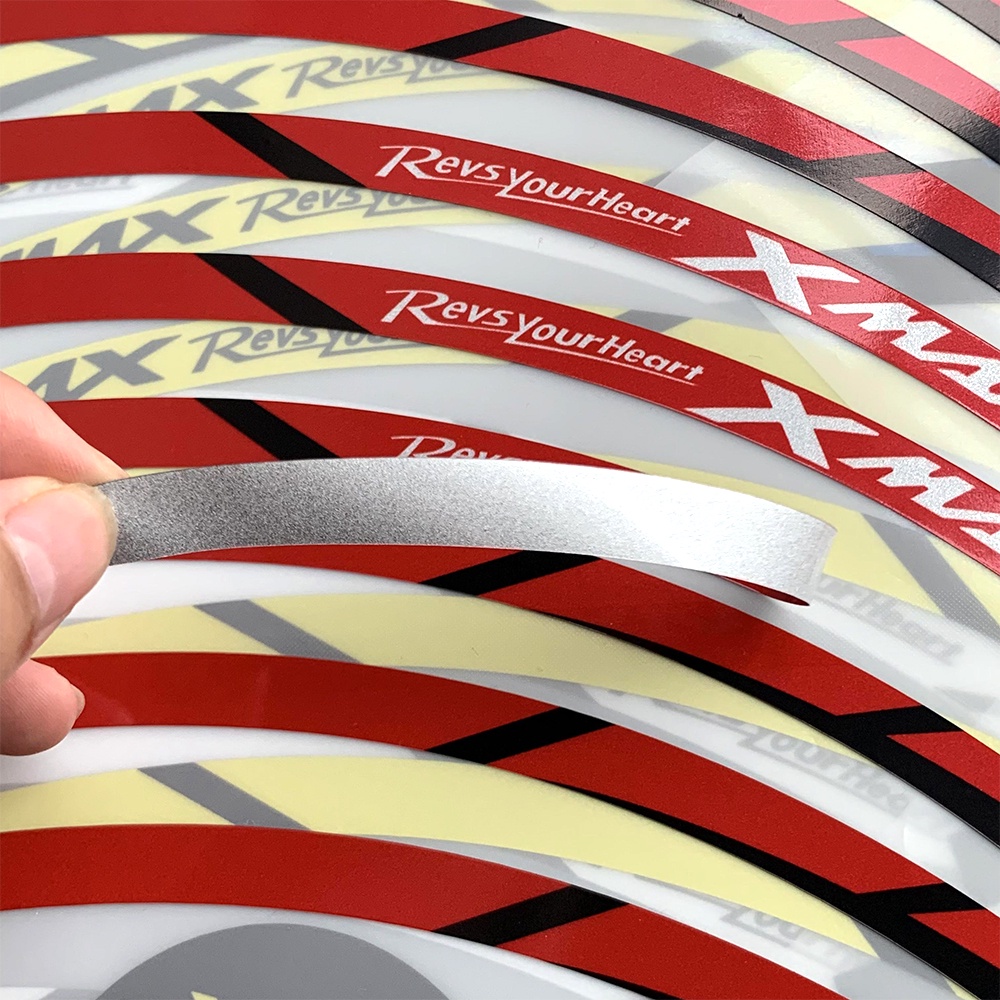 Reflective Motorcycle Wheel Sticker Hub Decals Rim Stripe Tape For ...