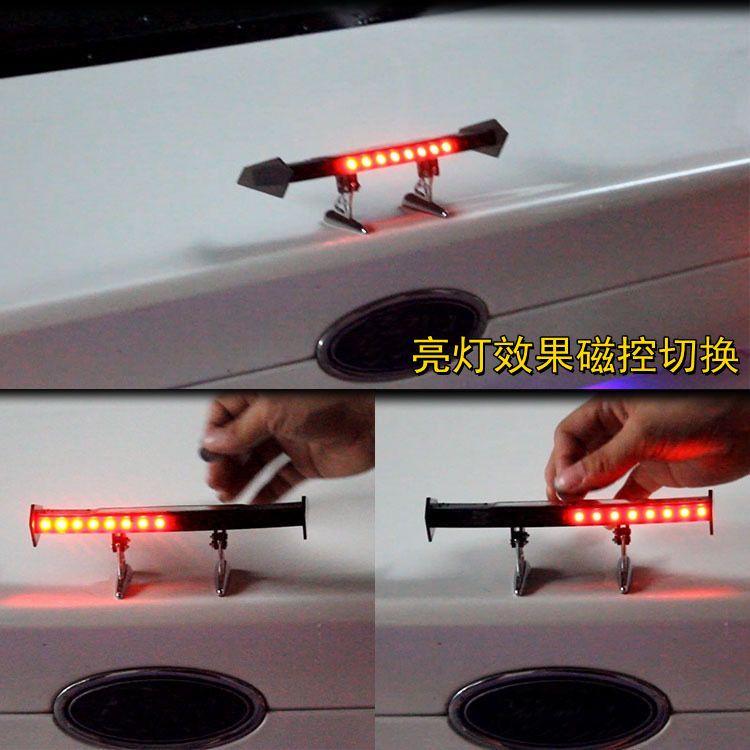 Mini Rear Stop Lamp Multi-Mode Car LED Spoiler Taillight Wide Application For Car 迷你带灯小尾翼 太阳能防追尾灯A54