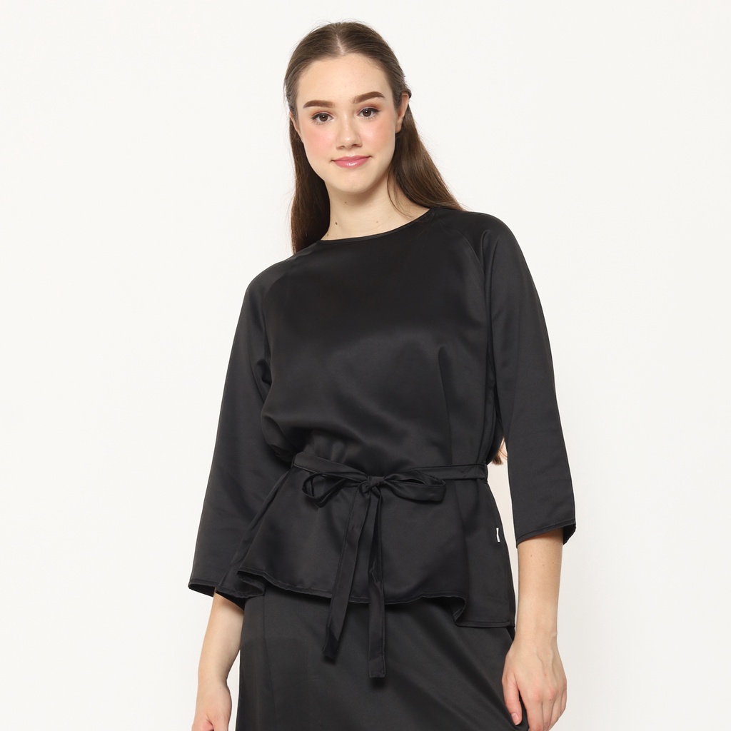 Rodeo - Blouse Wanita - Dhiva Shirt - Black - Gambar 2