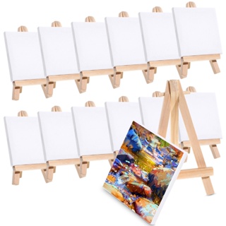 4PCS Mini Wooden Easel Wood Artist Easels Display Stand Art Home Painting  Canvas
