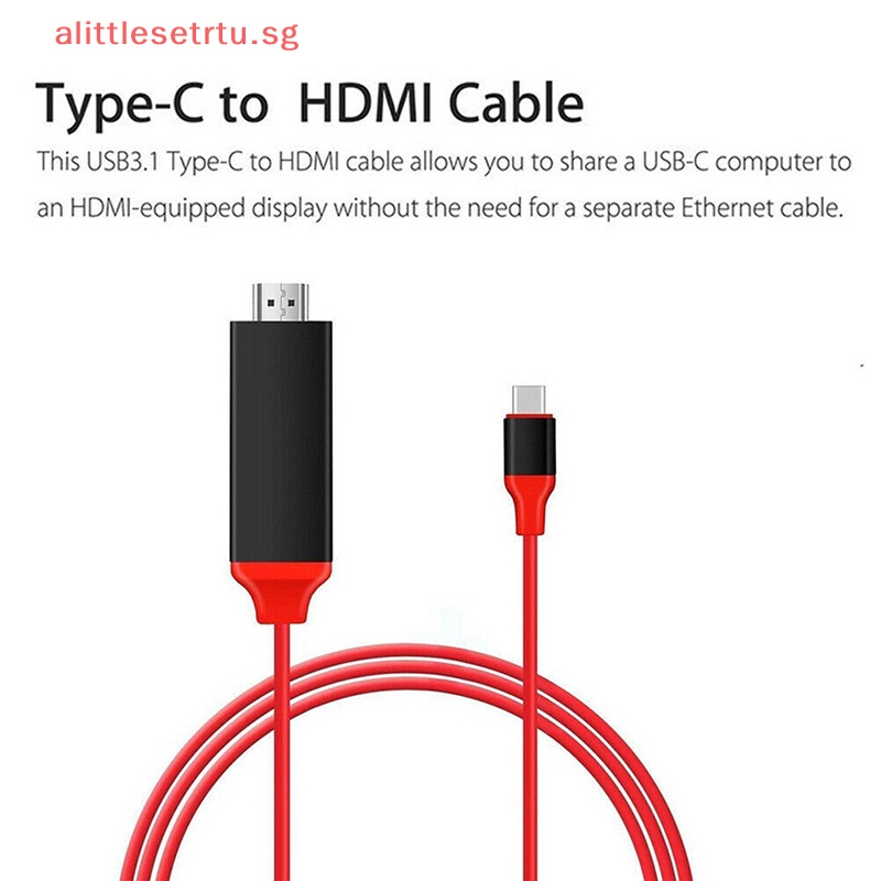 alittlesetrtu USBC Type C to HDMI Cable AV TV Adapter USB 3.1 Plug And