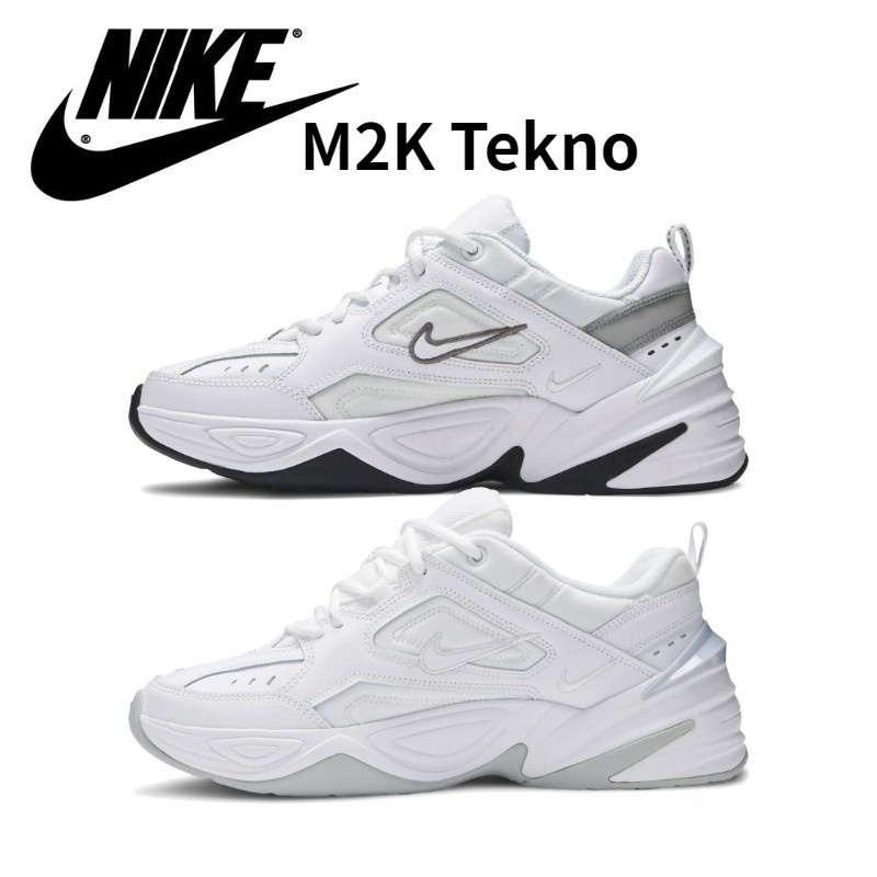 Nike M2K Tekno Men Women Black White Grey Running Shoes Casual Sports Platform Training Shoes