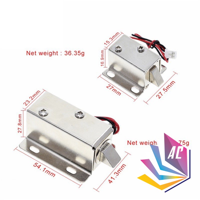 12V 0.6A / 350mah DC Solenoid Door Lock for Arduino IoT DIY Project ...