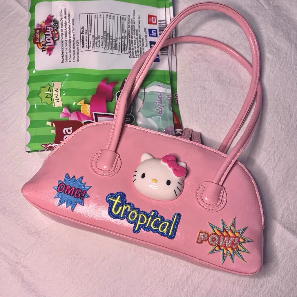 Hello Kitty Vintage Showa Underarm Bag Millennium Spicy Girl Y2K Soft