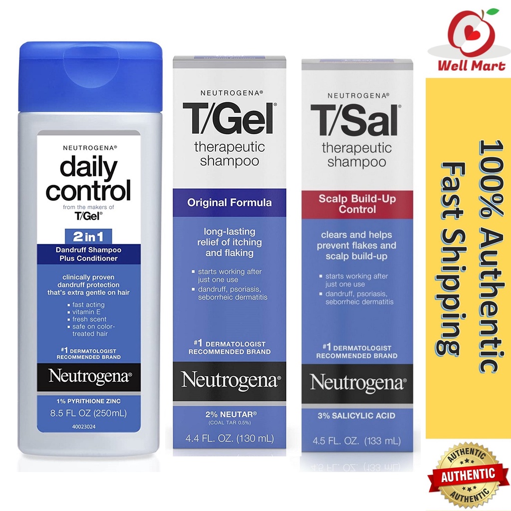 Neutrogena AntiDandruff Shampoo, T/Gel Daily Control / TGel Therapeutic / TSal Therapeutic