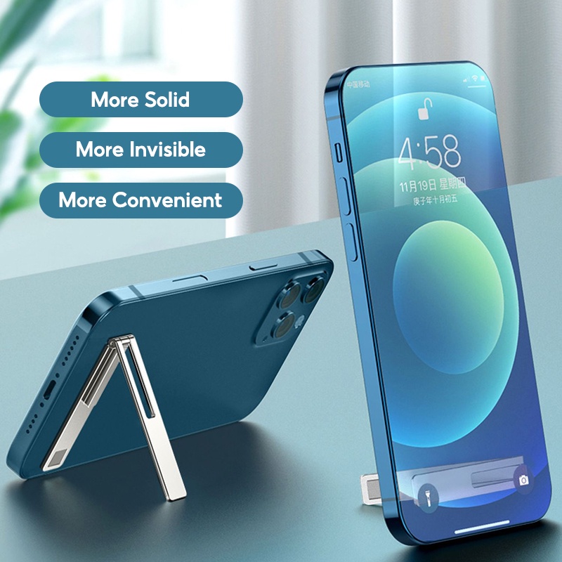 Zinc Alloy Ultra Thin Phone Holder Stand Durable Convenient Foldable