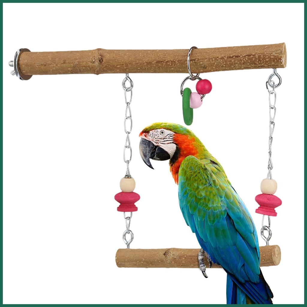 Natural Bird Perch Swing Parakeet Swing for Cage Bird Cage Parrot Toy