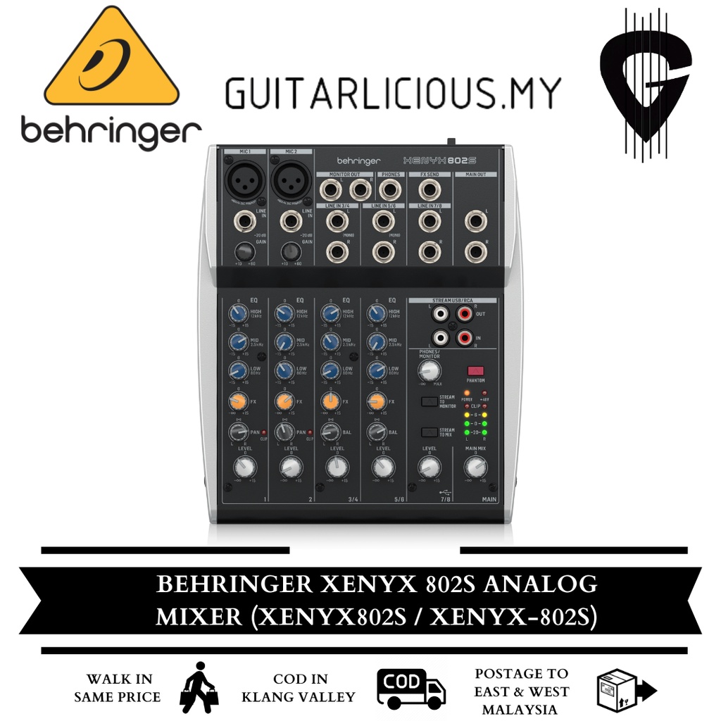 Behringer XENYX 802S Analog Mixer (XENYX802S / XENYX-802S / 802 / 802S ...