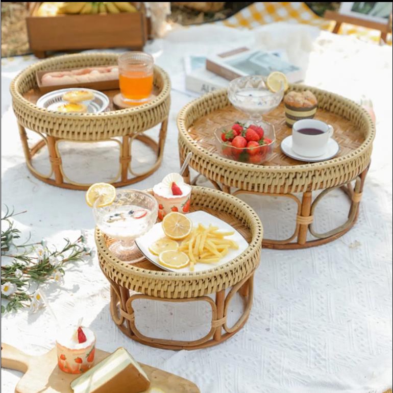 Rattan Tea Table Table Living Room Sofa Home Bay Window Table Picnic ...