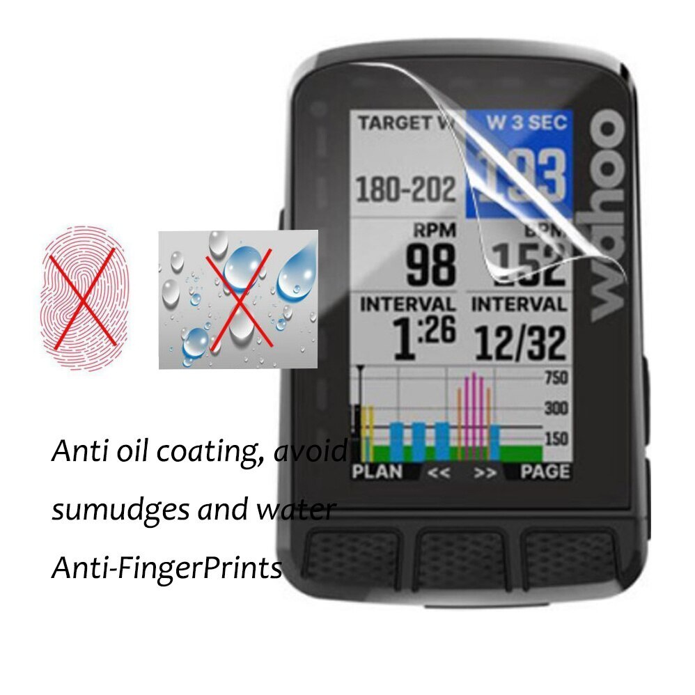 3PCS PET Explosion-proof Screen Protector For Wahoo ELEMNT Bolt V2